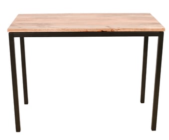 West Elm Industrial Metal and Wood Top Table