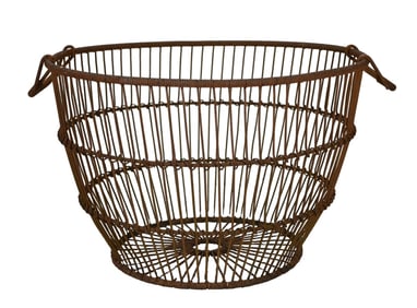 Antique Cape Cod Large Wire Clamming Basket