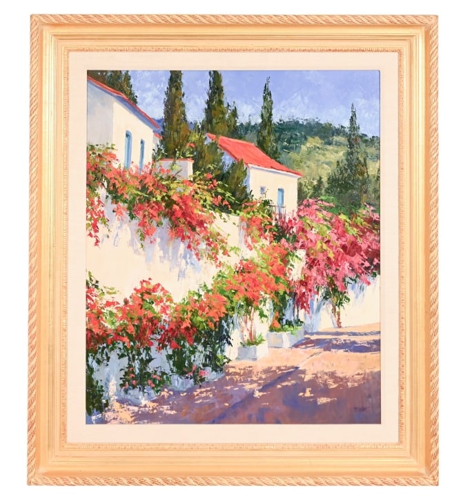 Sandra Boschet Signed Oil Painting Puerto Banus
