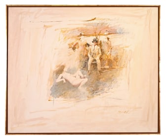Irma Cavat Signed Oil Painting of Dream Scene