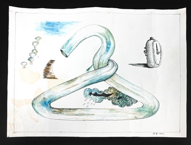 Prabhakar Barwe Untitled Ink & Watercolor on Paper