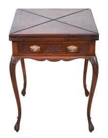 Antique Victorian Swivel Top Envelope Card Table
