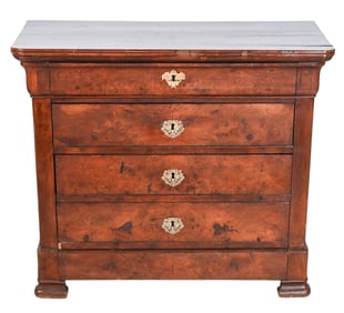 Antique Louis Philippe Burl Wood Dresser