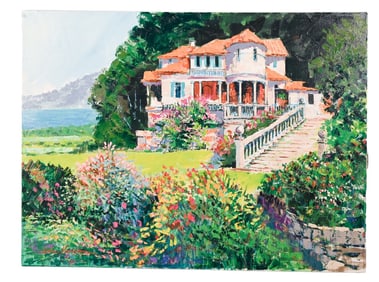 Kerry Hallam Signed Acrylic Painting Marsh House