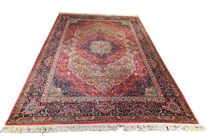 Karastan Hand Knotted Medallion Kirman Area Carpet
