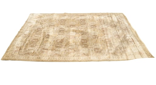 Large Stark Hand Woven Flat Weave Wool Carpet