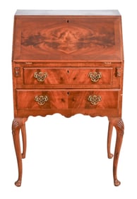 Antique Queen Anne Style Slant Front Secretary