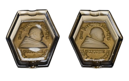 2 Vintage Dom Perignon Moet Chandon Ash Trays
