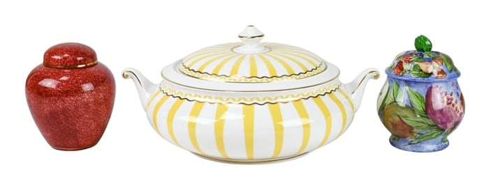 3 Thomas Goode Limoges Porcelain Table Top Pieces