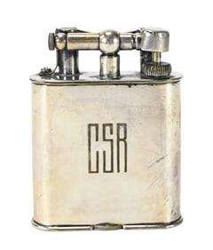 Vintage Alfred Dunhill Silver Plate Table Lighter