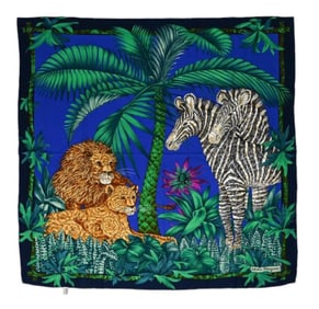 Salvatore Ferragamo Printed Silk Scarf Jungle