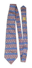Hermes France Men's Silk Tie Tropical Pattern