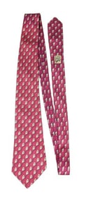 Hermes France Men's Silk Tie Owl Pattern