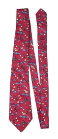 Hermes France Men's Silk Tie Bag Pipe Pattern