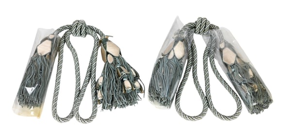 Pair Houles of Paris Large Double Tassel Tie Backs