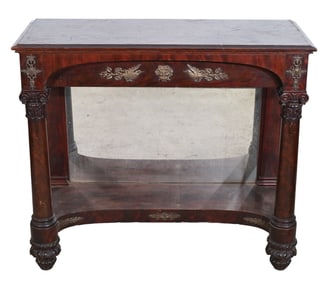 Antique American Classical Mahogany Pier Table