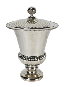 Global Views Williamsburg Silver Tone Urn w Cover