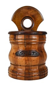 Vintage Treen Ware Hanging Salt Box