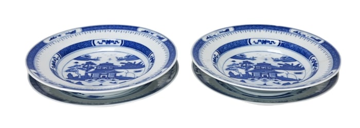 Chinese Porcelain Blue & White Bowls Plates