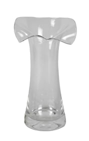 Krosno Crystal Art Glass Vase with Flared Rim
