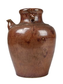 Antique French Pottery Glazed Jug