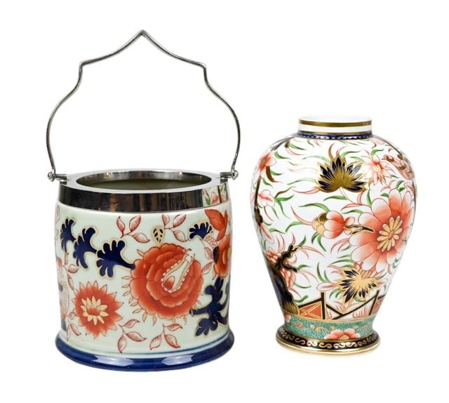 Antique Imari Ware Porcelain Ice Bucket & Vase (1 of 9)