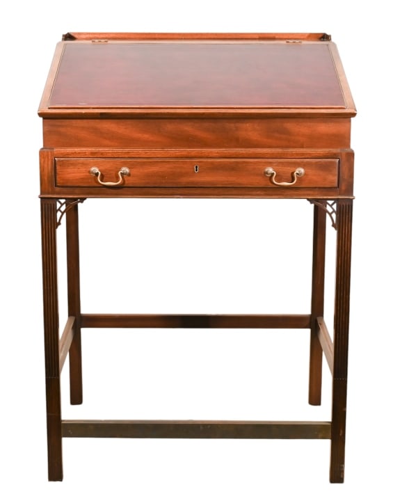 Kittinger Carved Mahogany Leather Top Lectern with (1 of 12)