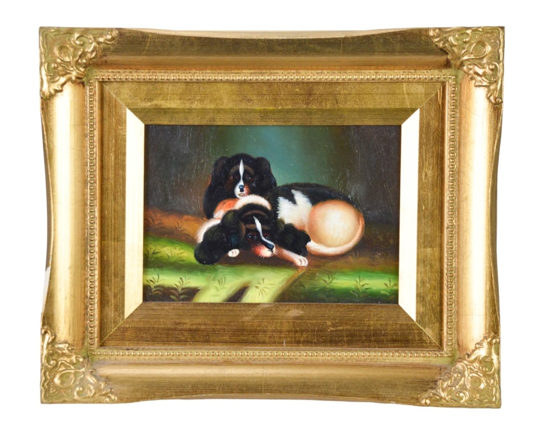 Robert Grace Oil Painting King Charles Spaniels (1 of 7)