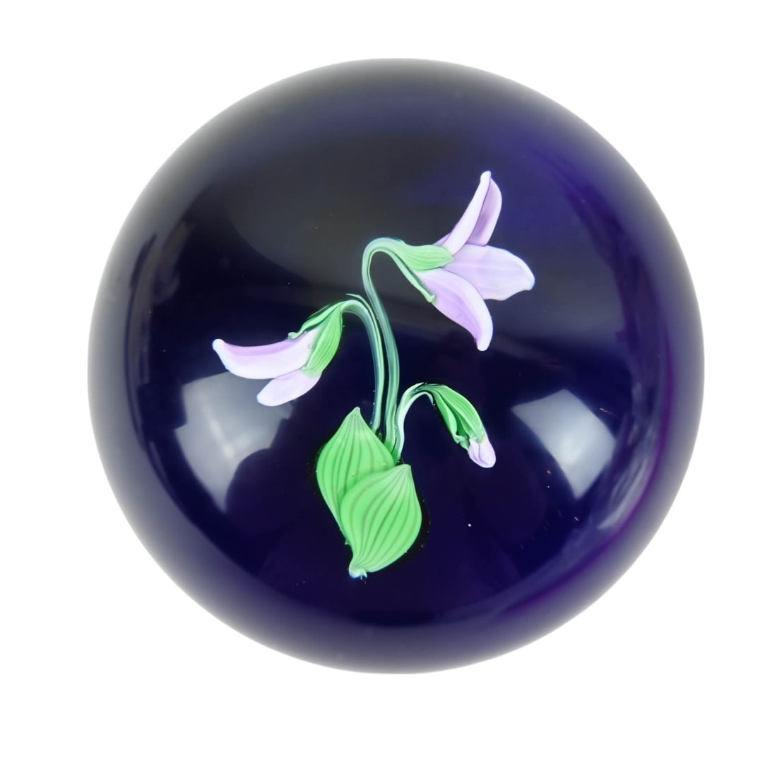 Francis Whittemore Signed Paperweight Cobalt Base (1 of 6)