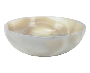 Mughal Style Carved Jade Bowl with Flower Motif