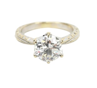 18K White Gold 1.59C Diamond Solitaire Ring