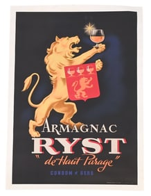 Amon Armagnoc Ryst Advertising Canvas Poster w COA