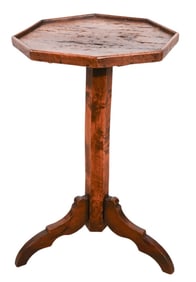 Antique Georgian Hand Carved Pedestal Wine Table