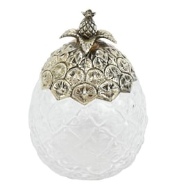 Vintage Gorham Sterling Silver & Crystal Pineapple