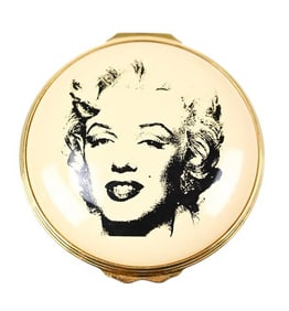 Halcyon Days Enamel Box Gold Marilyn 1962 Warhol