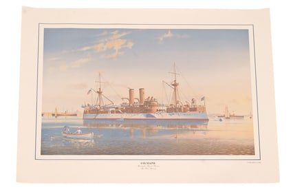 James Flood 1998 Print of U.S.S Maine