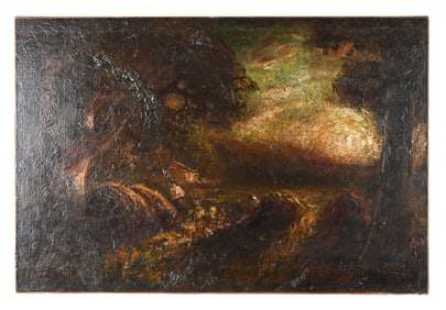 Attributed Charles H. Miller Signed Oil Painting