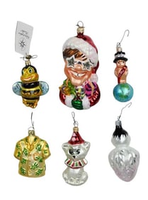 Collection Lacquered Glass Christmas Ornaments