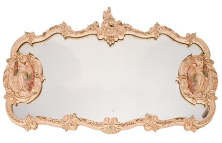 French Style Carved Painted Wall Mirror