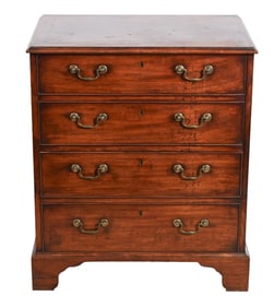 18th Century Carved Mahogany Commode Chest