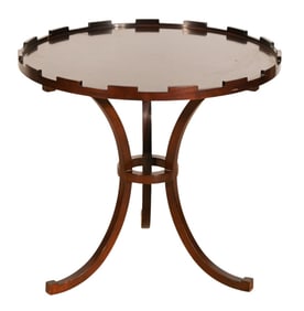 Vintage Baker Carved Round Gueridon Table