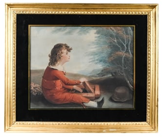 19th C Thomas Gaugain Engraving The Bird Catcher