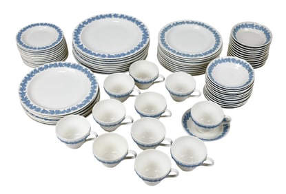 Wedgwood Embossed Queens Ware Dinner Service
