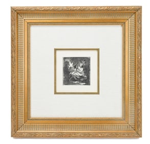 Narcisse Diaz Etching Nymphe et Amour