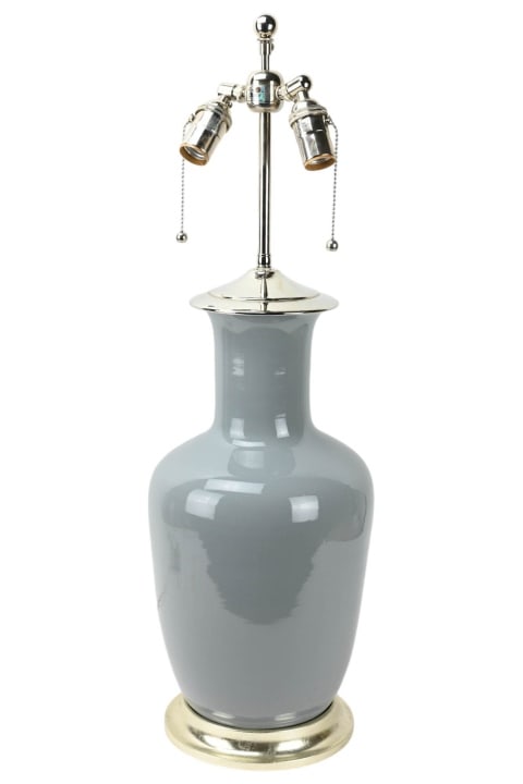 Christopher Spitzmiller Inc. Gray Ceramic Lamp (1 of 11)