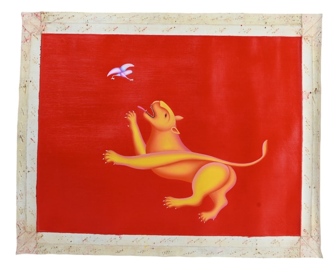 Manjit Bawa Untitled Oil on Canvas1995: Manjit Bawa Untitled Oil on Canvas 1995Measures 22 inches x 28 inches.Any condition statement is given as a courtesy to a client, is only an opinion and should not be treated as a statement of fact.