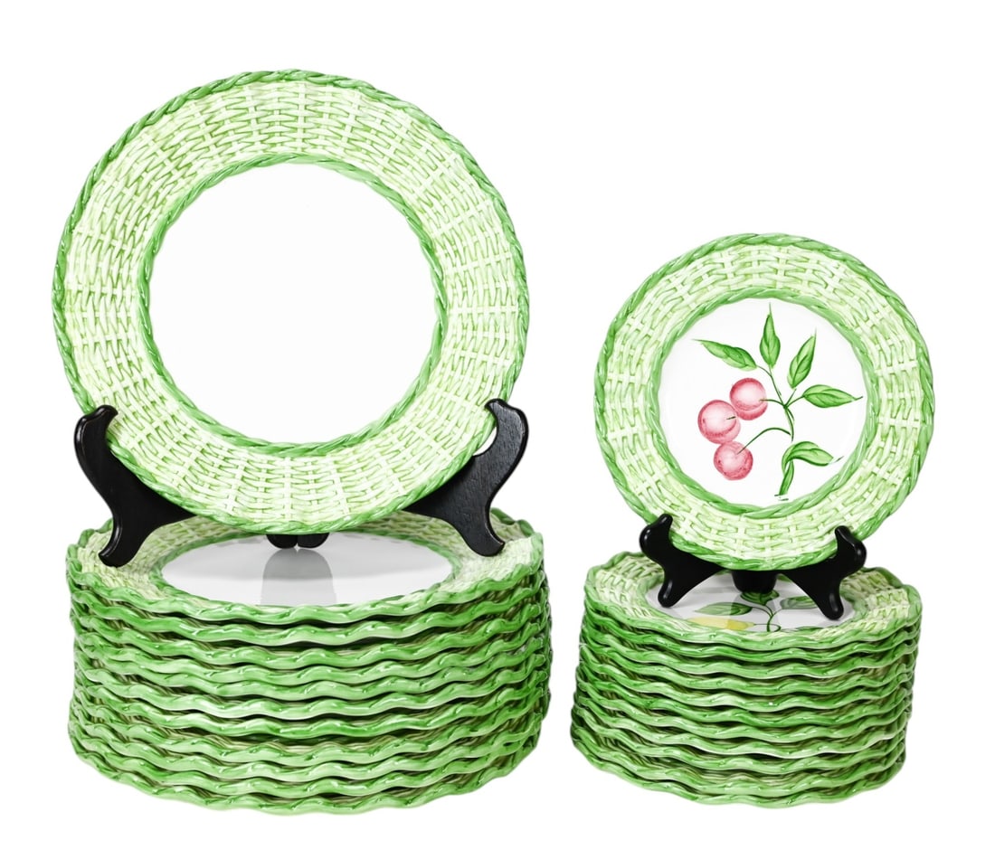 12 Mariposa Garden Club Dinner Chargers & Plates (1 of 9)