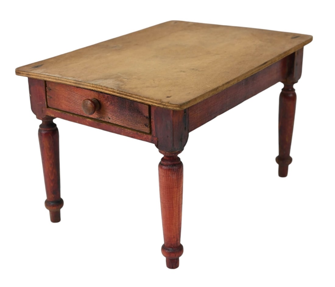 Antique Salesman Sample Hand Carved Pine Table (1 of 7)