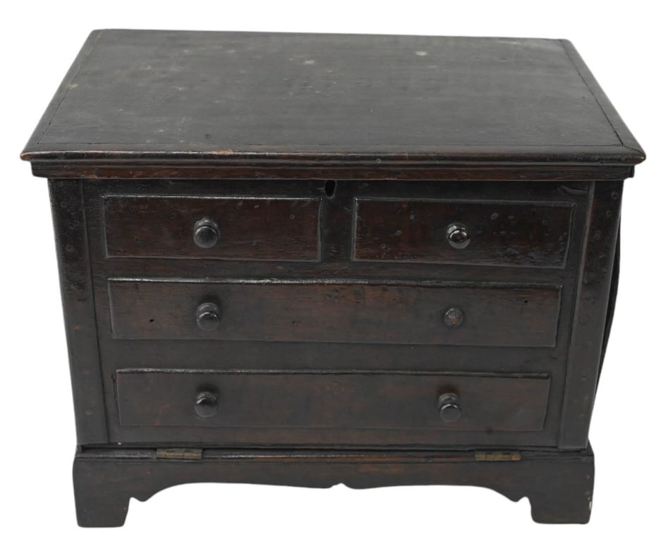 Antique Sewing Box w Built In Drop Pin Cushion (1 of 14)