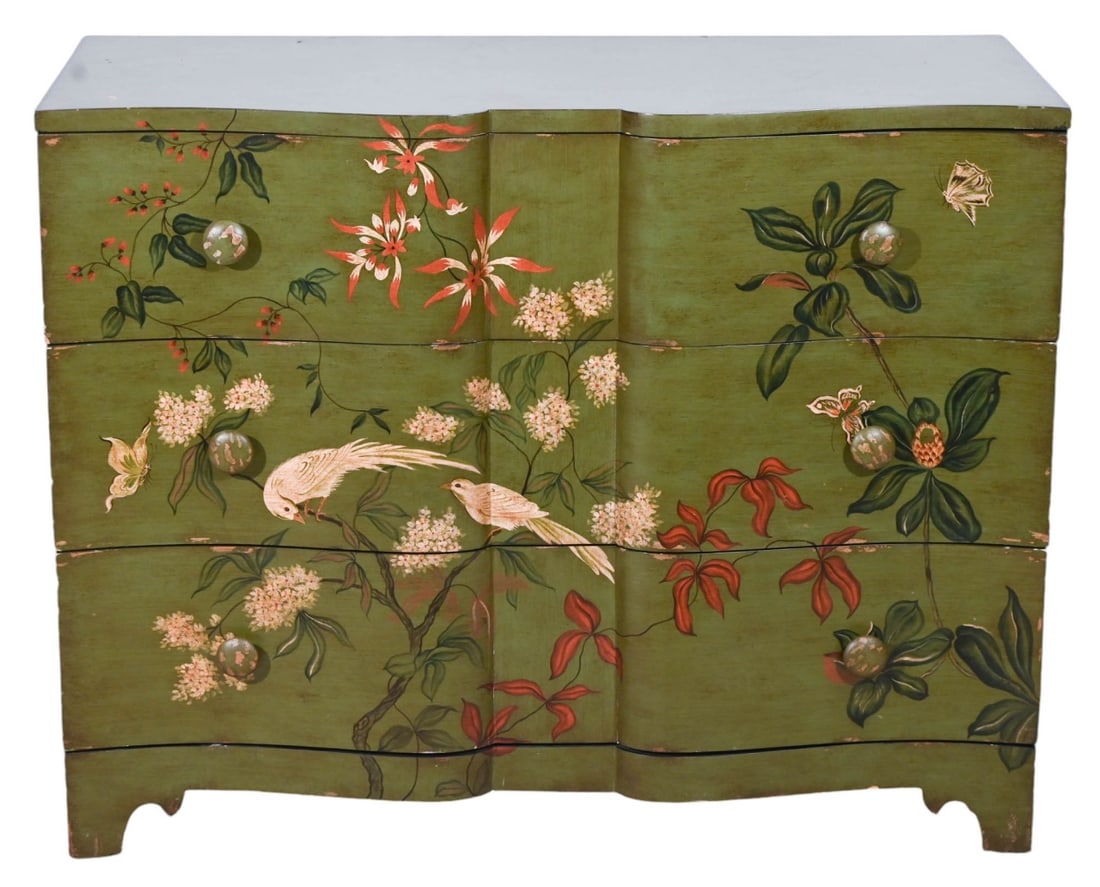 Custom Made Green Painted Floral Dresser (1 of 10)